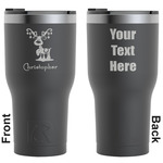 Reindeer RTIC Tumbler - Black - Engraved Front & Back (Personalized)