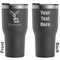 Reindeer Black RTIC Tumbler - Front and Back