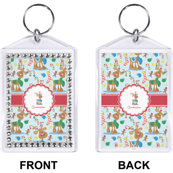 Reindeer Bling Keychain (Front + Back)