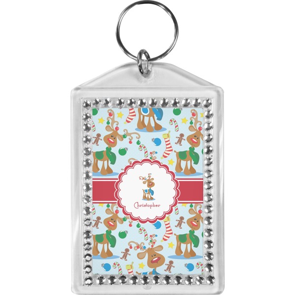 Custom Reindeer Bling Keychain (Personalized)