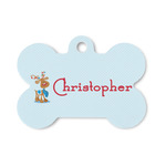 Reindeer Bone Shaped Dog ID Tag - Small (Personalized)