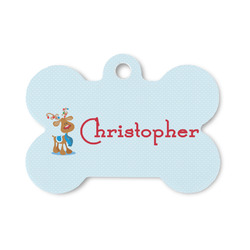 Reindeer Bone Shaped Dog ID Tag - Small (Personalized)