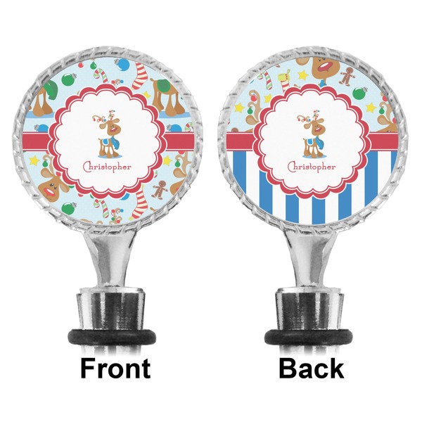 Reindeer Bottle Stopper - Front and Back