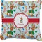 Reindeer Faux-Linen Throw Pillow 20" (Personalized)