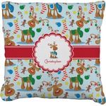 Reindeer Faux-Linen Throw Pillow 26" (Personalized)