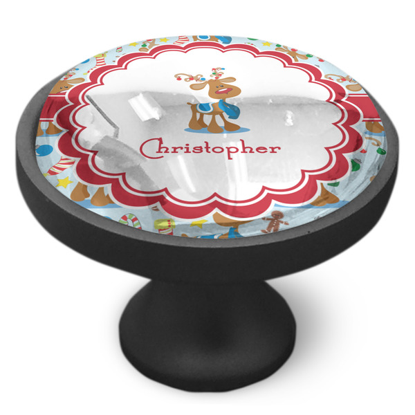 Reindeer Cabinet Knob - Black - Side