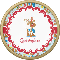 Reindeer Cabinet Knob - Gold (Personalized)