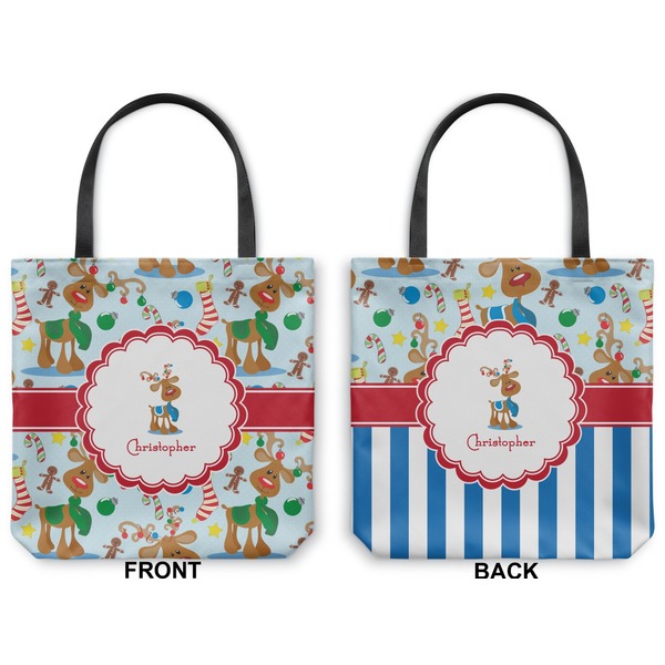 Reindeer Canvas Tote - Front and Back
