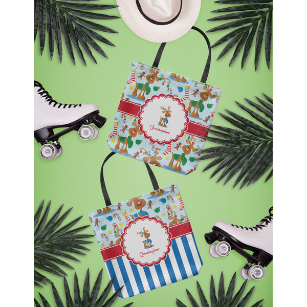 Reindeer Canvas Tote Lifestyle Front and Back