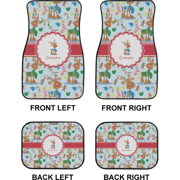 Reindeer Car Floor Mats Set (2F + 2B)