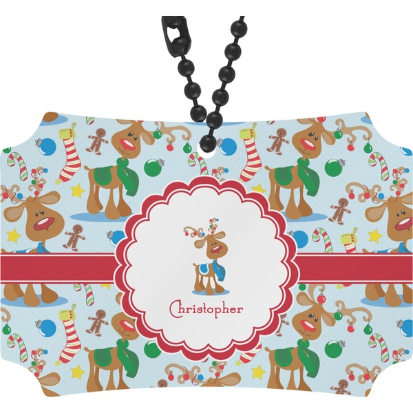 Custom Reindeer Rear View Mirror Ornament (Personalized)