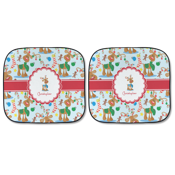 Reindeer Car Sun Shades - FRONT