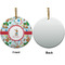 Reindeer Ceramic Flat Ornament - Circle Front & Back (APPROVAL)