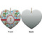 Reindeer Ceramic Flat Ornament - Heart Front & Back (APPROVAL)