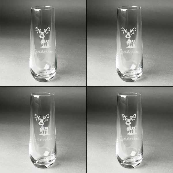Reindeer Champagne Flute - Set of 4 - Approval