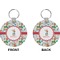 Reindeer Circle Keychain (Front + Back)