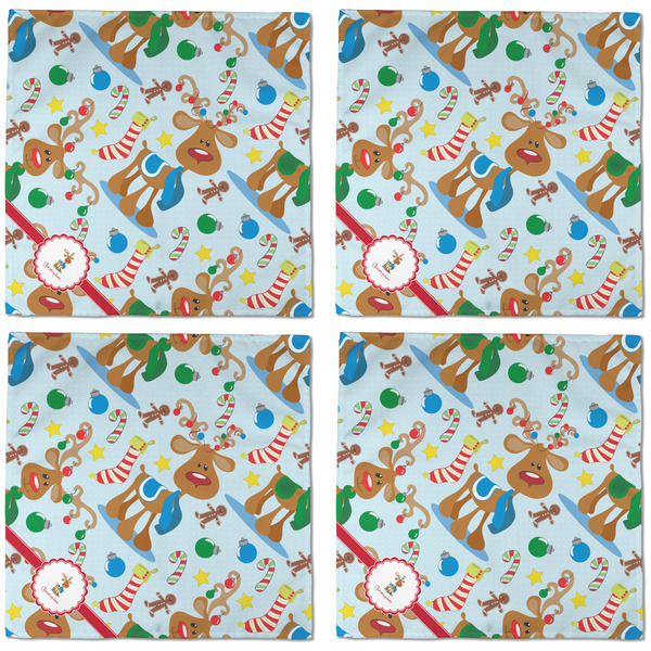 Reindeer Cloth Napkins - Personalized Dinner (APPROVAL) Set of 4