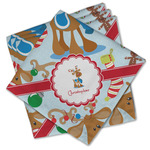 Reindeer Cloth Cocktail Napkins - Set of 4 w/ Name or Text