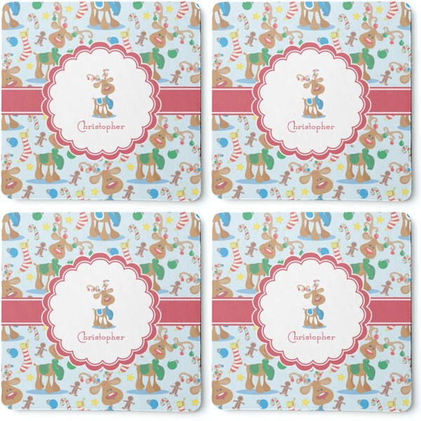 Reindeer Coaster Rubber Back - Apvl