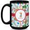 Reindeer Coffee Mug - 15 oz - Black Full
