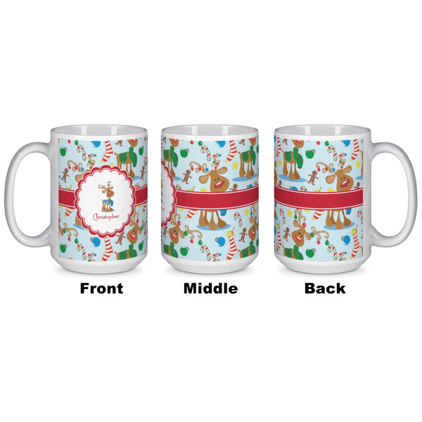 Reindeer Coffee Mug - 15 oz - White APPROVAL