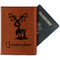 Reindeer Passport Holder - Faux Leather - Single Sided (Personalized)