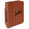 Reindeer Cognac Leatherette Bible Covers with Handle & Zipper - Main