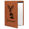 Reindeer Cognac Leatherette Portfolios with Notepad - Large - Main