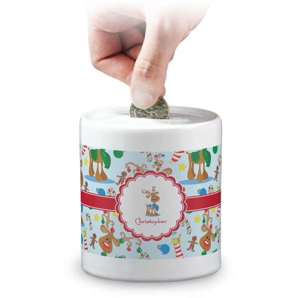 Custom Reindeer Coin Bank (Personalized)