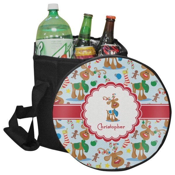 Custom Reindeer Collapsible Cooler & Seat (Personalized)
