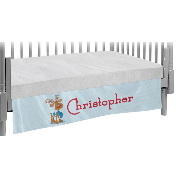 Custom Reindeer Crib Skirt (Personalized)