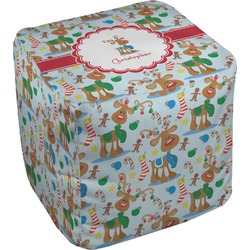 Reindeer Cube Pouf Ottoman - 18" (Personalized)