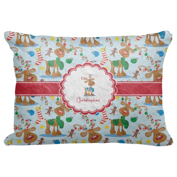 Custom Reindeer Decorative Baby Pillowcase - 16"x12" (Personalized)