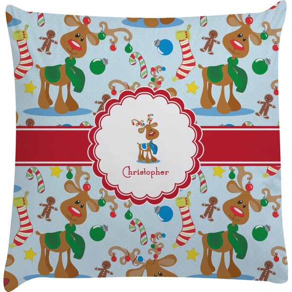 Custom Reindeer Decorative Pillow Case (Personalized)