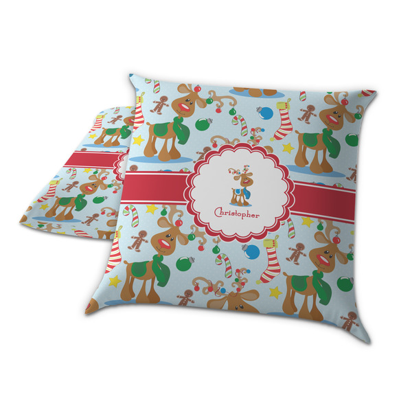 Reindeer Decorative Pillow Case - TWO