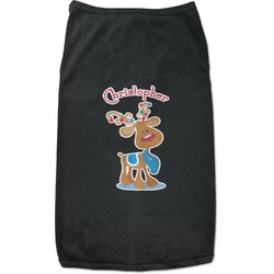 Reindeer Black Pet Shirt (Personalized)