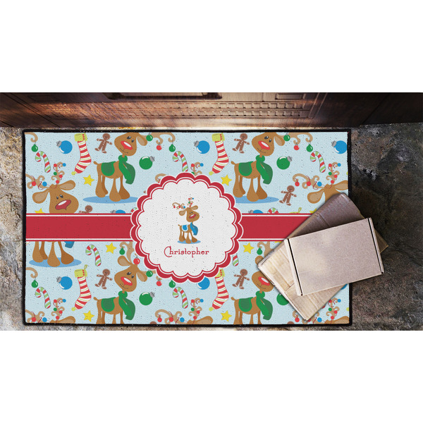 Reindeer Door Mat - LIFESTYLE (Lrg)