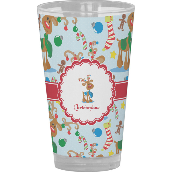 Custom Reindeer Pint Glass - Full Color (Personalized)