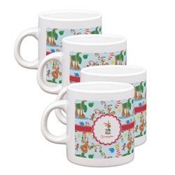 Reindeer Single Shot Espresso Cups - Set of 4 (Personalized)