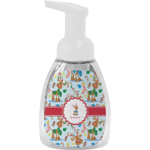 Custom Reindeer Foam Soap Bottle - White (Personalized)