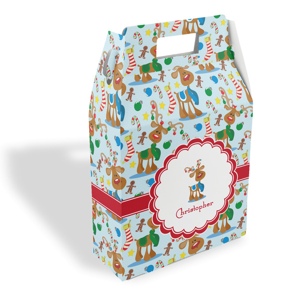 Custom Reindeer Gable Favor Box (Personalized)