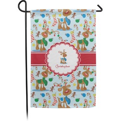 Reindeer Small Garden Flag - Double Sided w/ Name or Text