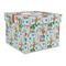 Reindeer Gift Boxes with Lid - Canvas Wrapped - Large - Front/Main