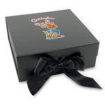 Reindeer Gift Box with Magnetic Lid - Black (Personalized)