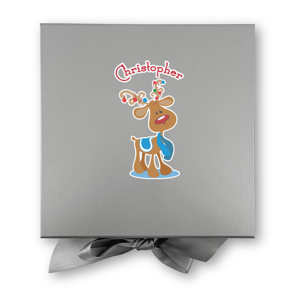 Reindeer Gift Boxes with Magnetic Lid - Silver - Approval