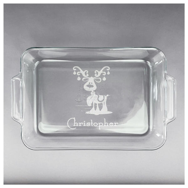 Reindeer Glass Baking Dish - APPROVAL (13x9)