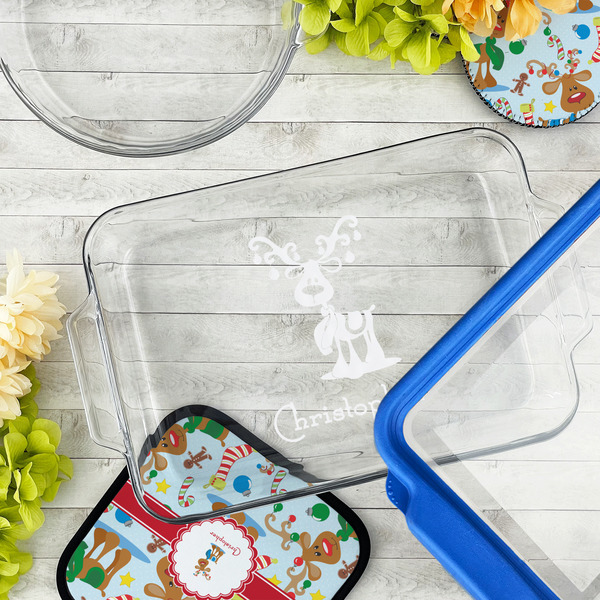 Reindeer Glass Baking Dish - LIFESTYLE (13x9)