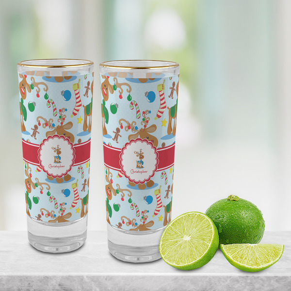 Reindeer Glass Shot Glass - 2 oz - LIFESTYLE