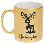 Reindeer Metallic Mug (Personalized)