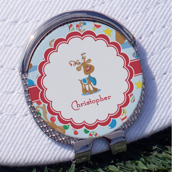 Custom Reindeer Golf Ball Marker - Hat Clip